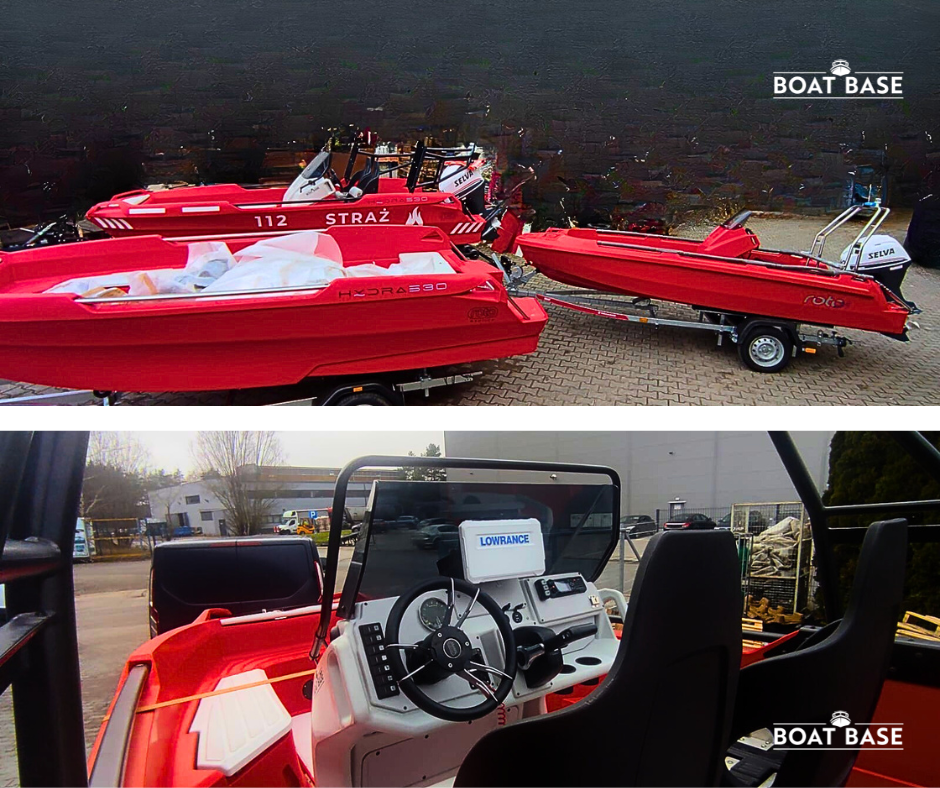 Dostawa specjalistycznych łodzi polietylenowych dla Straży Pożarnej i WOPR. Boat Base